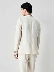 Giacca da abito doppiopetto in fresh linen