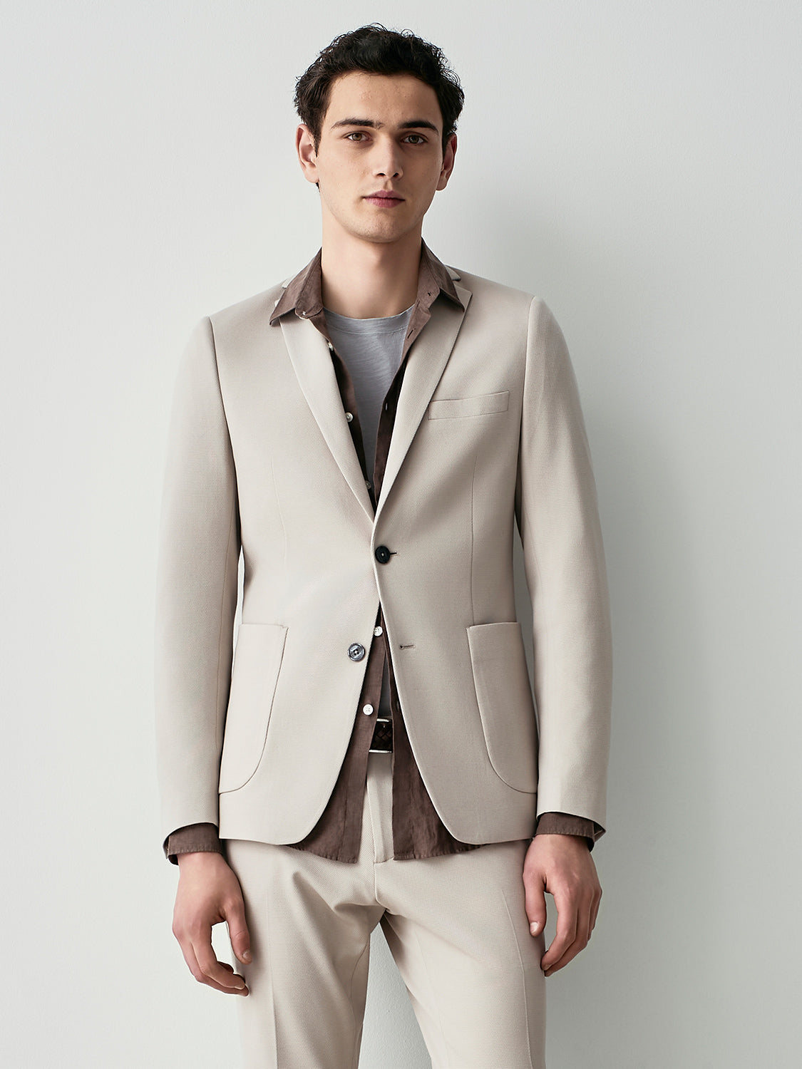 Blazer sartoriale in piquet
