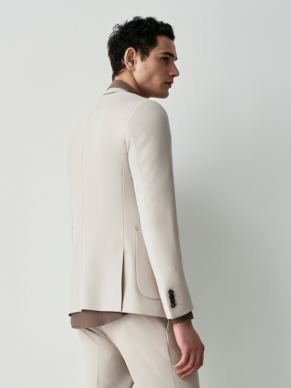 Tailored piquet blazer