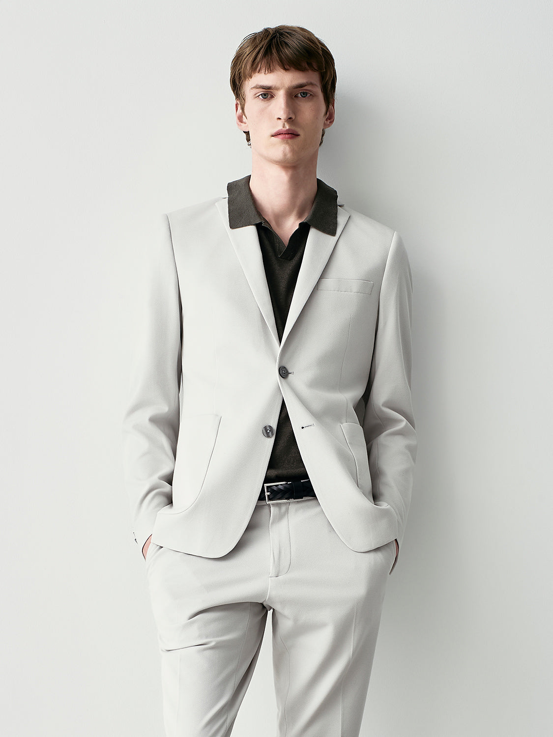Blazer sartoriale in piquet