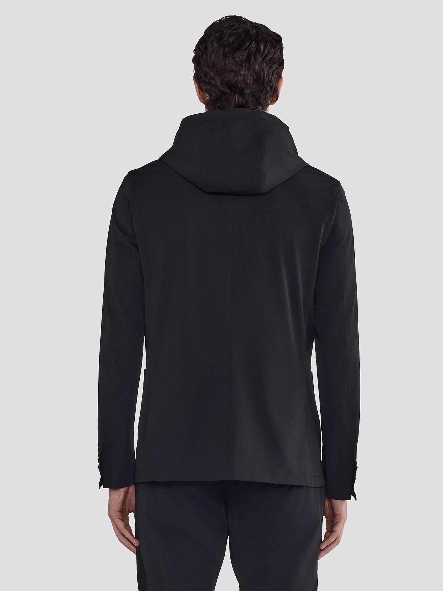 NYLON BLAZER WITH INNER PANEL AND HOOD
