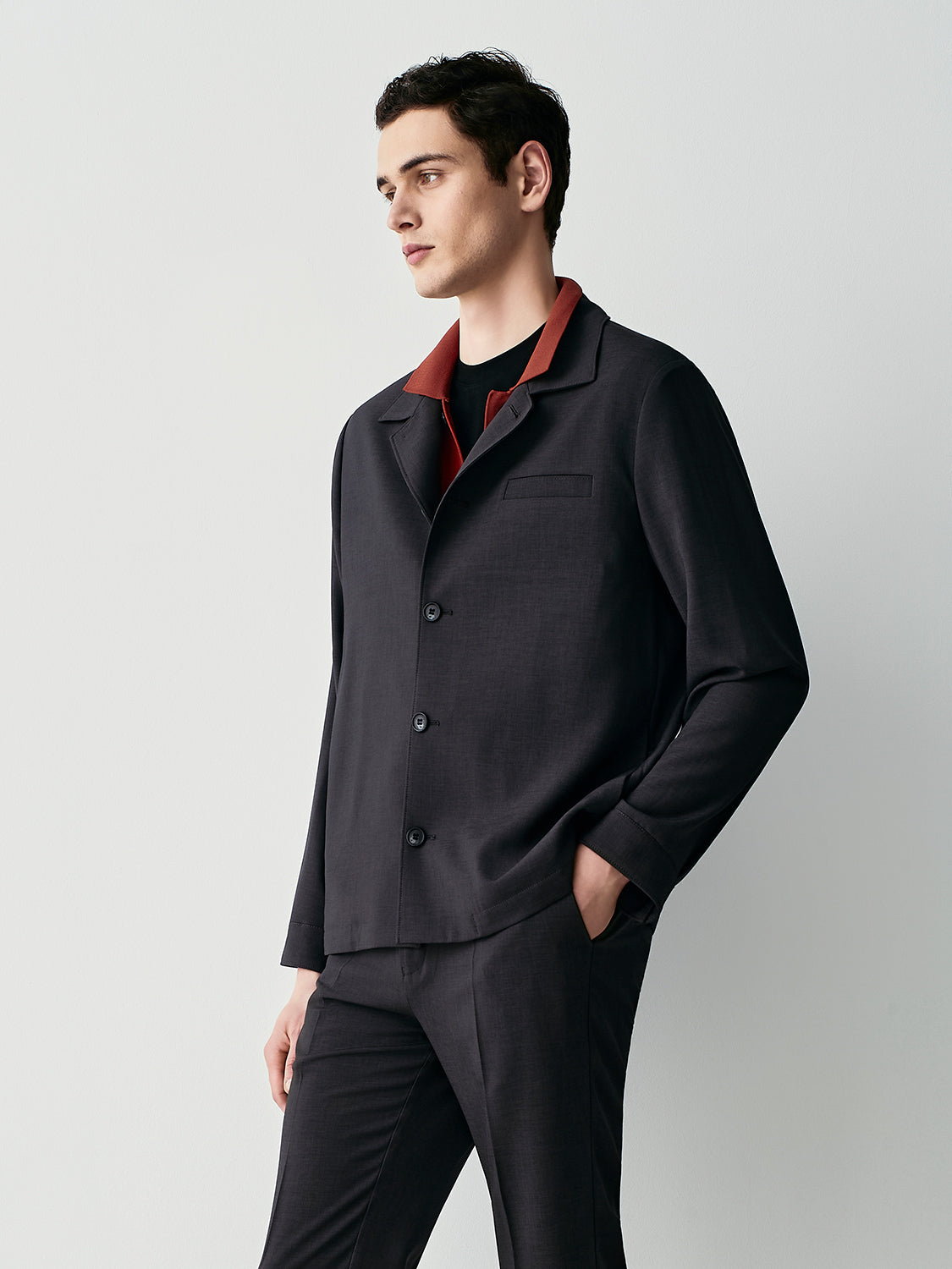 Crepe overshirt