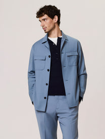 uniform wool blend shacket