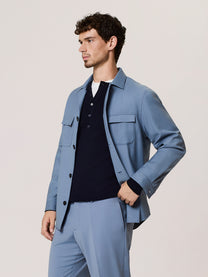 uniform wool blend shacket