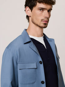 uniform wool blend shacket