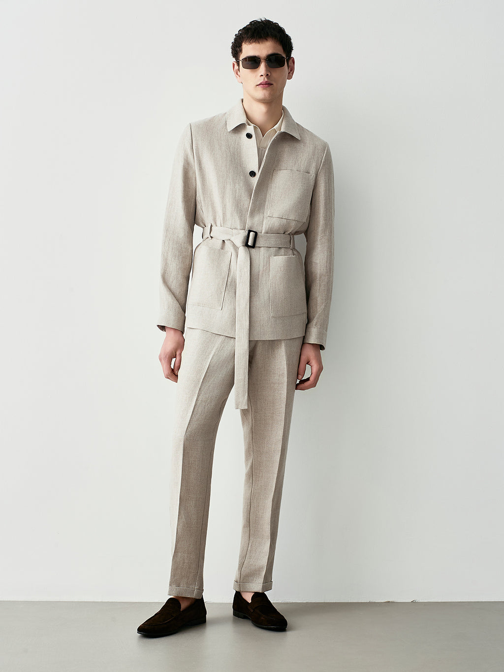 Safari jacket in raw linen