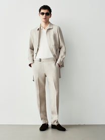 Safari jacket in raw linen