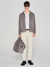 Suede leather jacket
