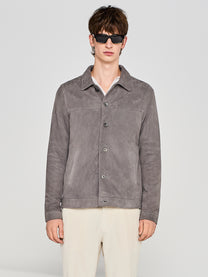 Suede leather jacket