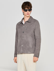 Suede leather jacket