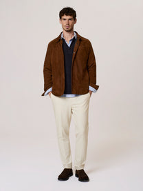 Overshirt in pelle suede
