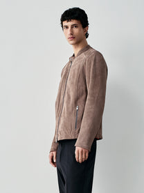 Suede biker