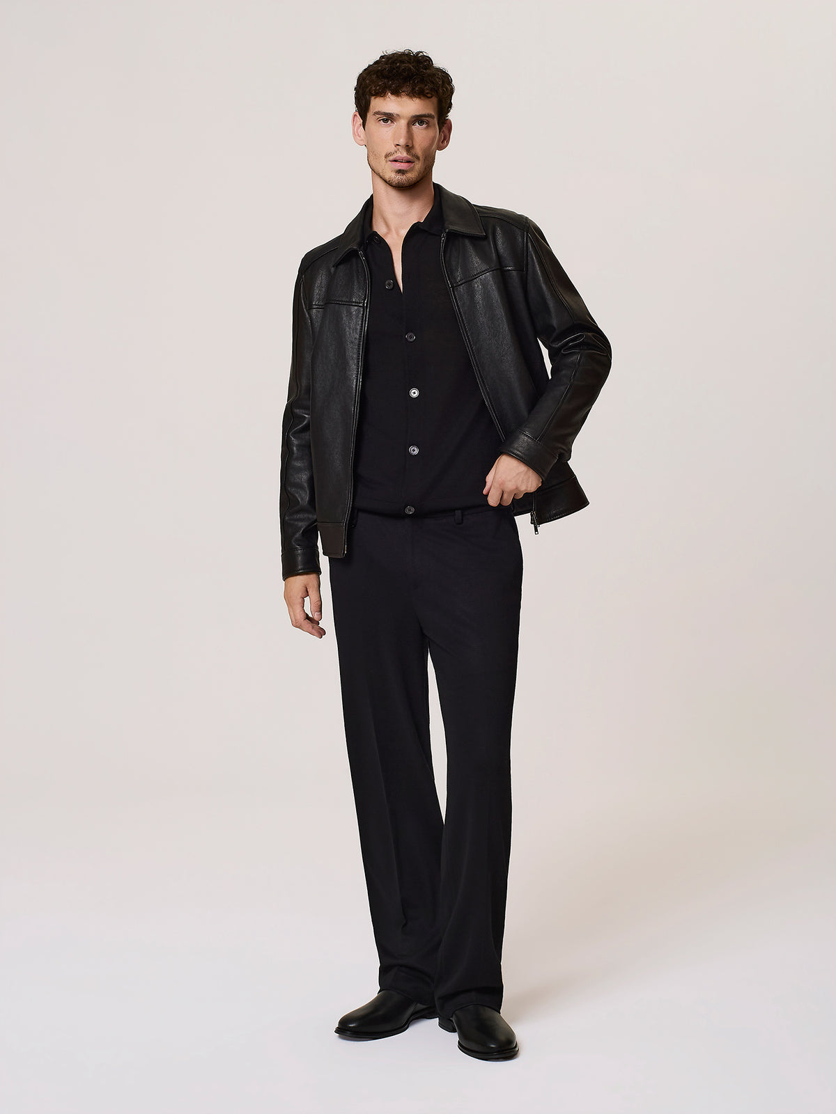 Giacca bomber in pelle