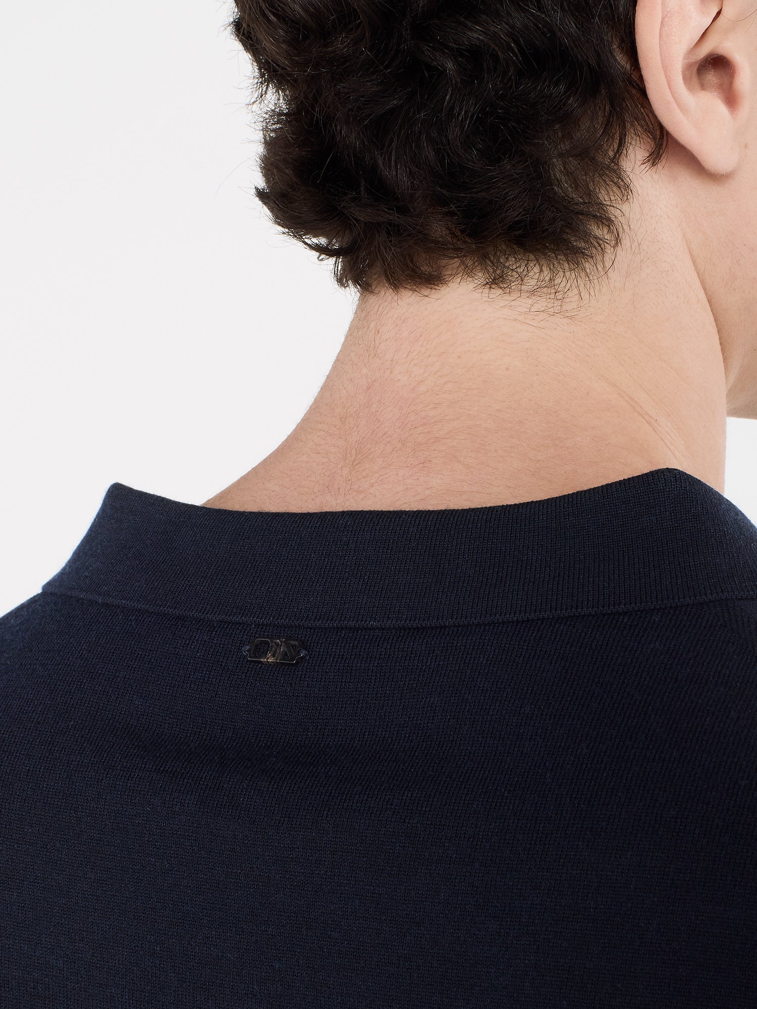 MAGLIA POLO IN MERINO E SETA