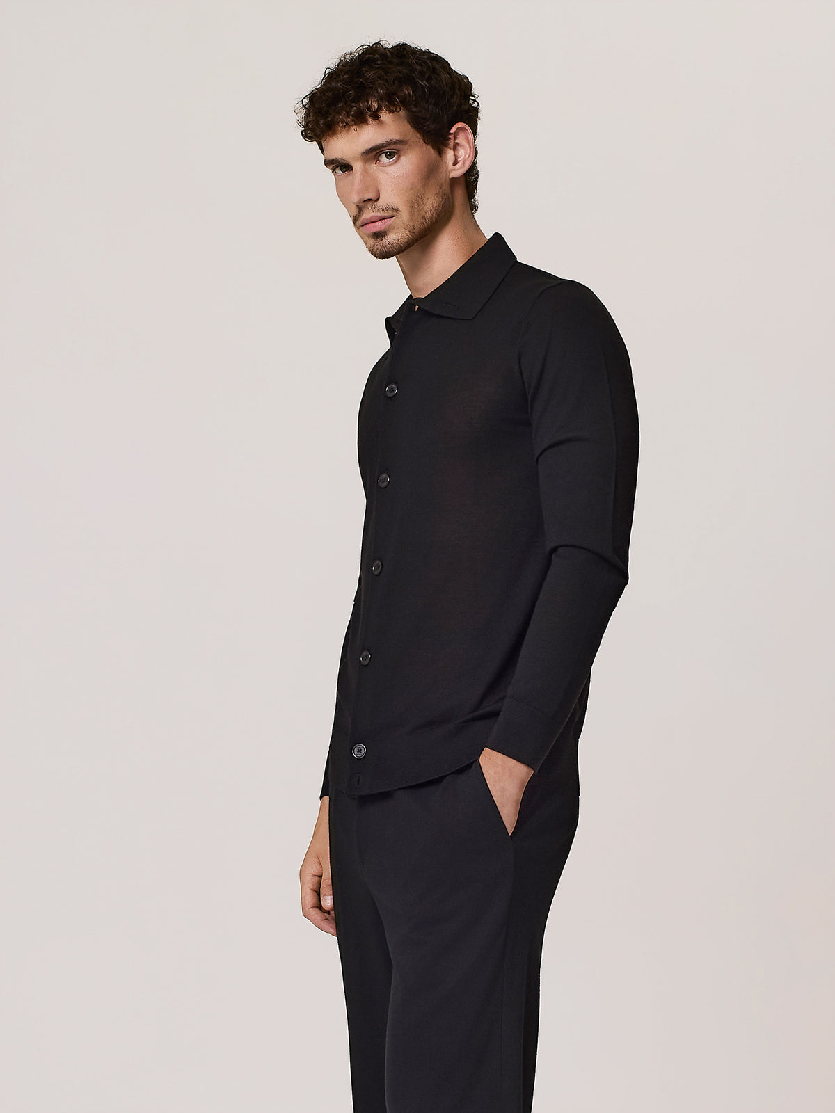 merino wool and silk cardigan