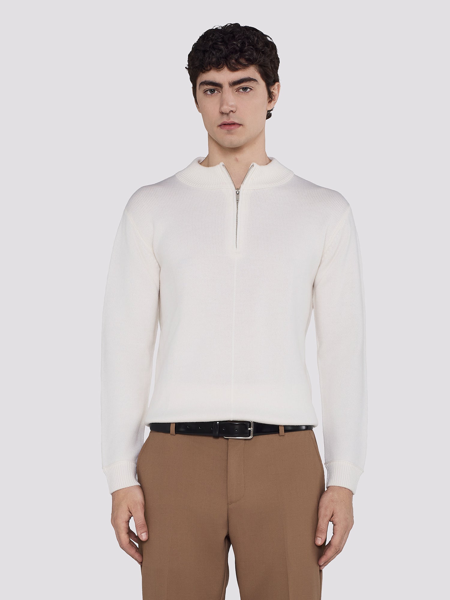 HALF ZIP KNIT