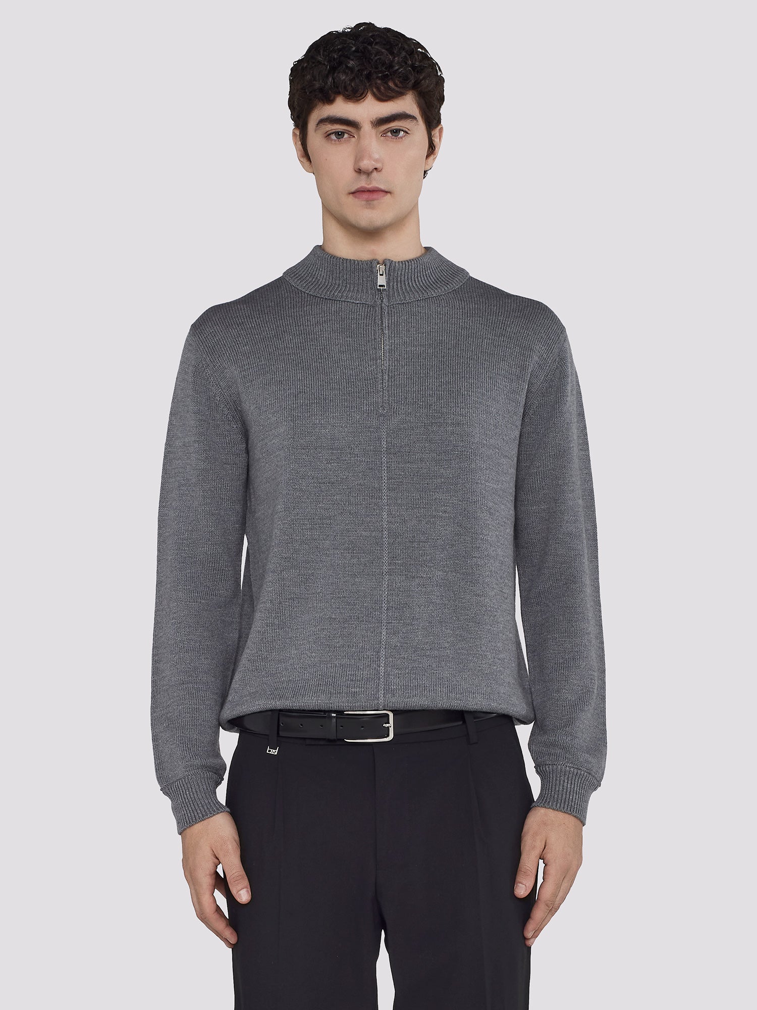 HALF ZIP KNIT