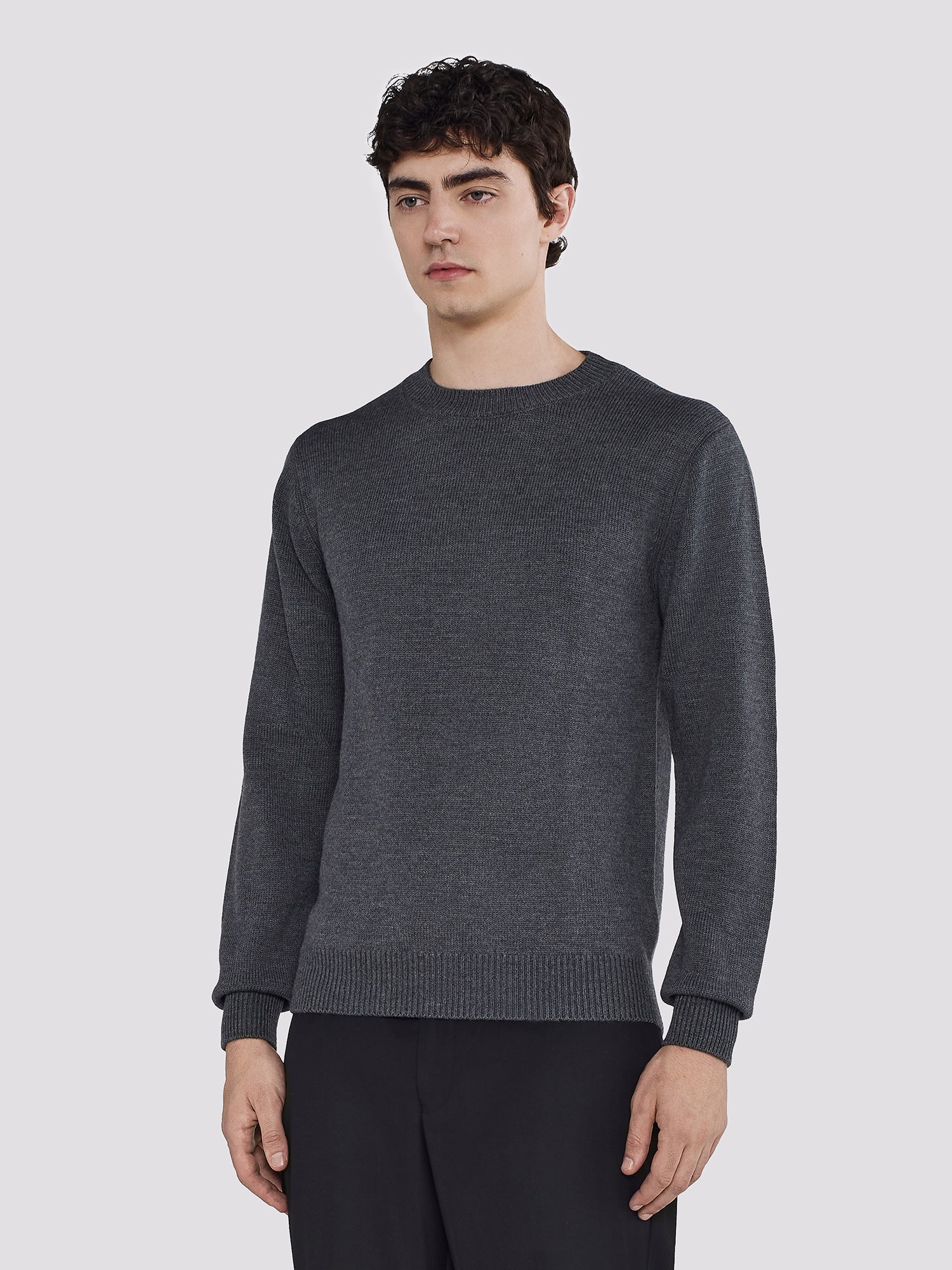 PULLOVER GIROCOLLO IN LANA