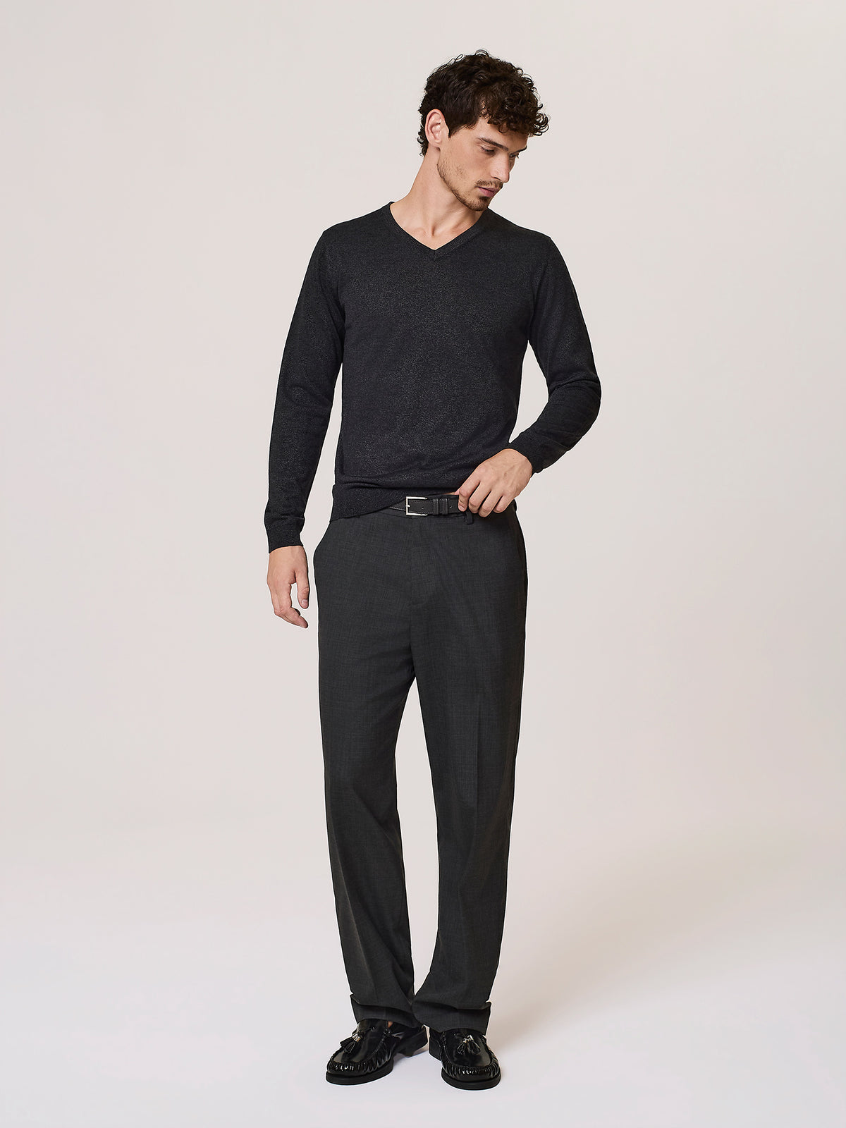 lurex V-neck sweater