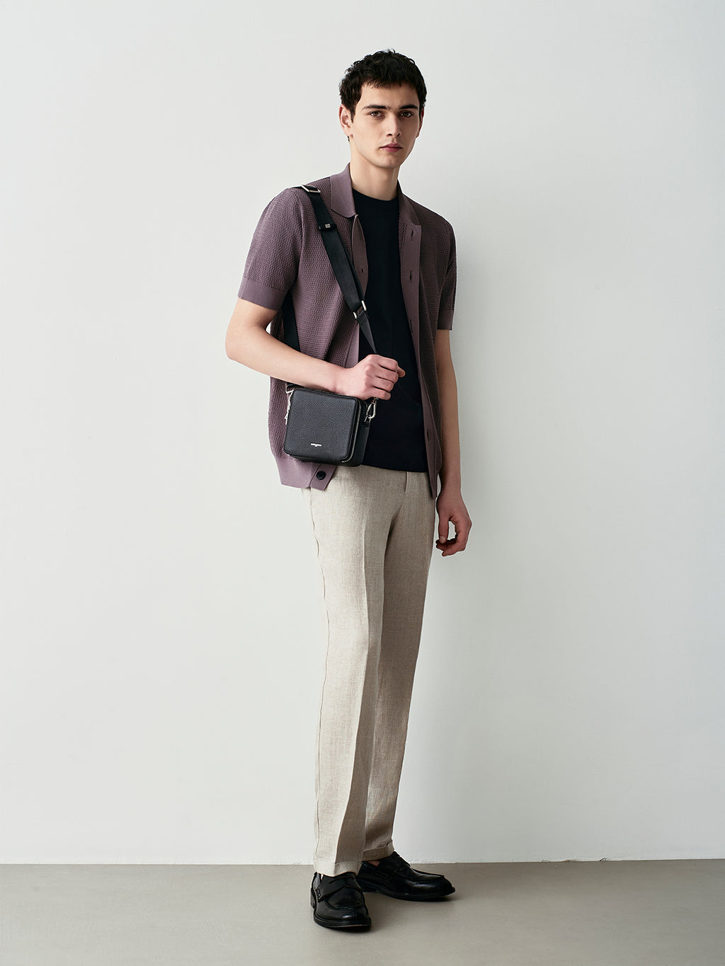 Mesh knit short sleeve cardigan