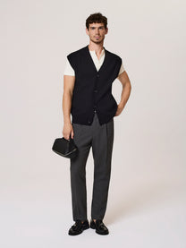 Relaxed wool vest