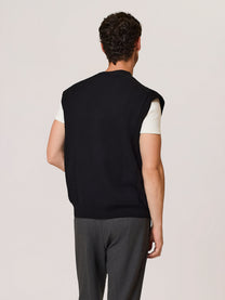 Relaxed wool vest