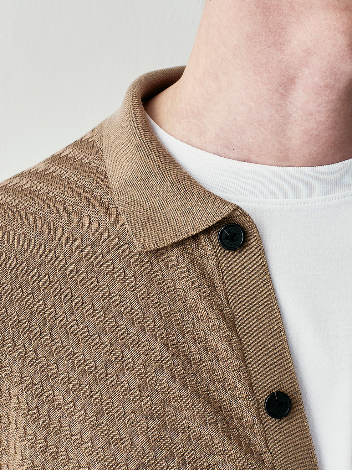 Cardigan in misto seta textured