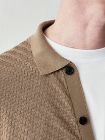 Cardigan in misto seta textured
