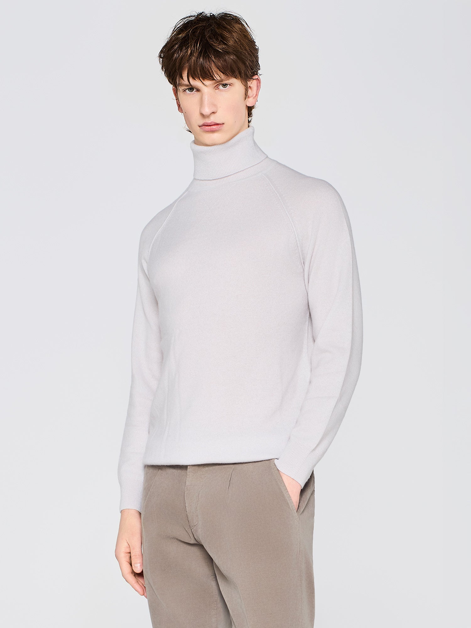 MAGLIA COLLO ALTO FINE KNIT