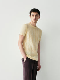 Pointelle knit t-shirt