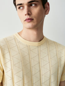 Pointelle knit t-shirt