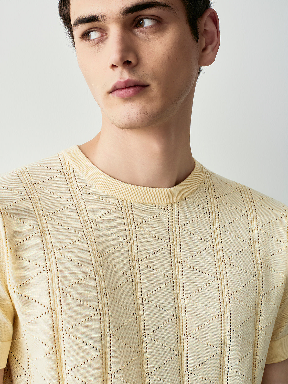 Pointelle knit t-shirt