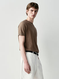 T-shirt in cotone textured