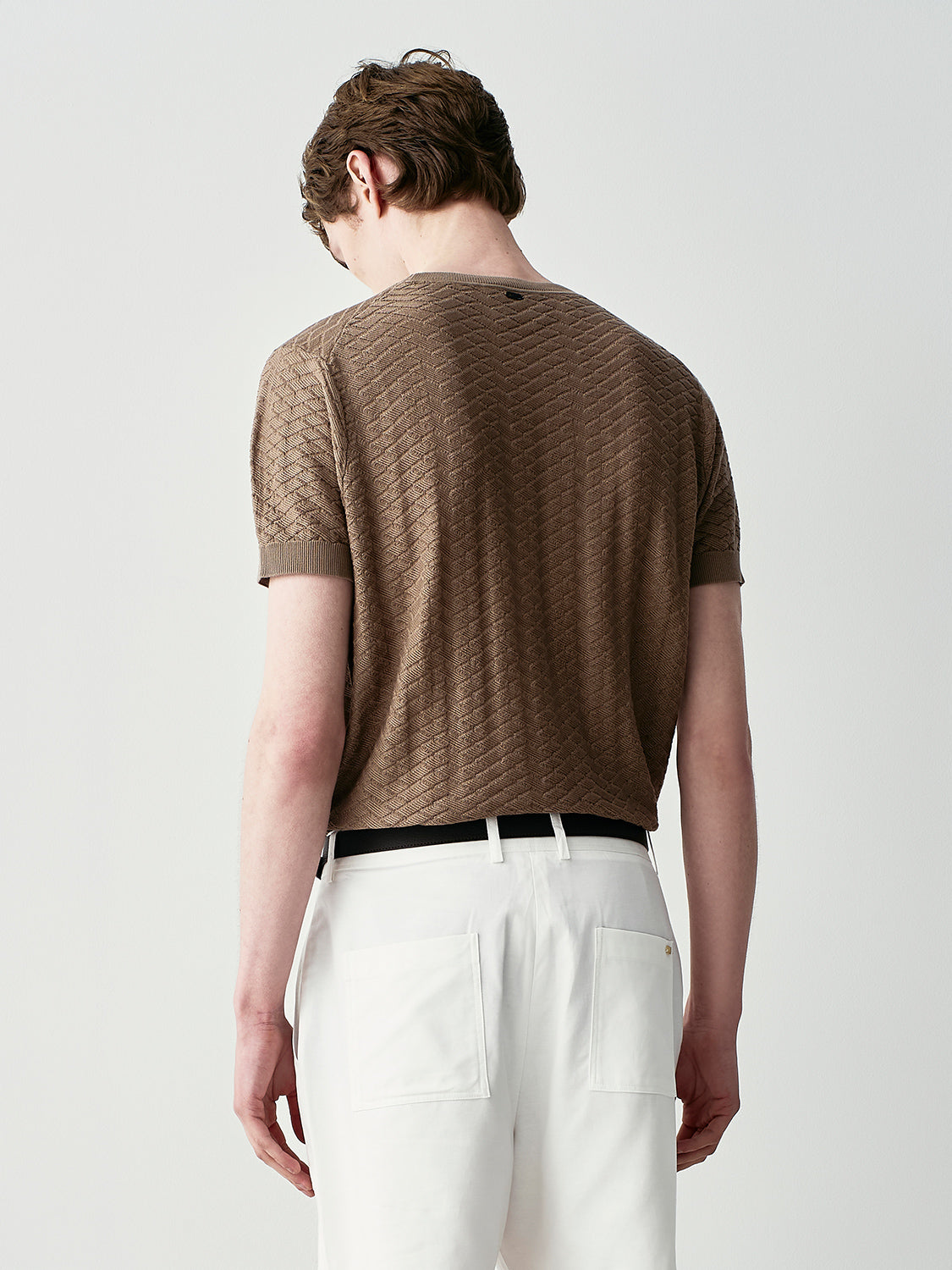Textured cotton t-shirt