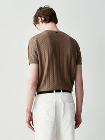 T-shirt in cotone textured