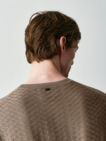 T-shirt in cotone textured