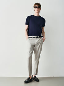 Textured cotton t-shirt