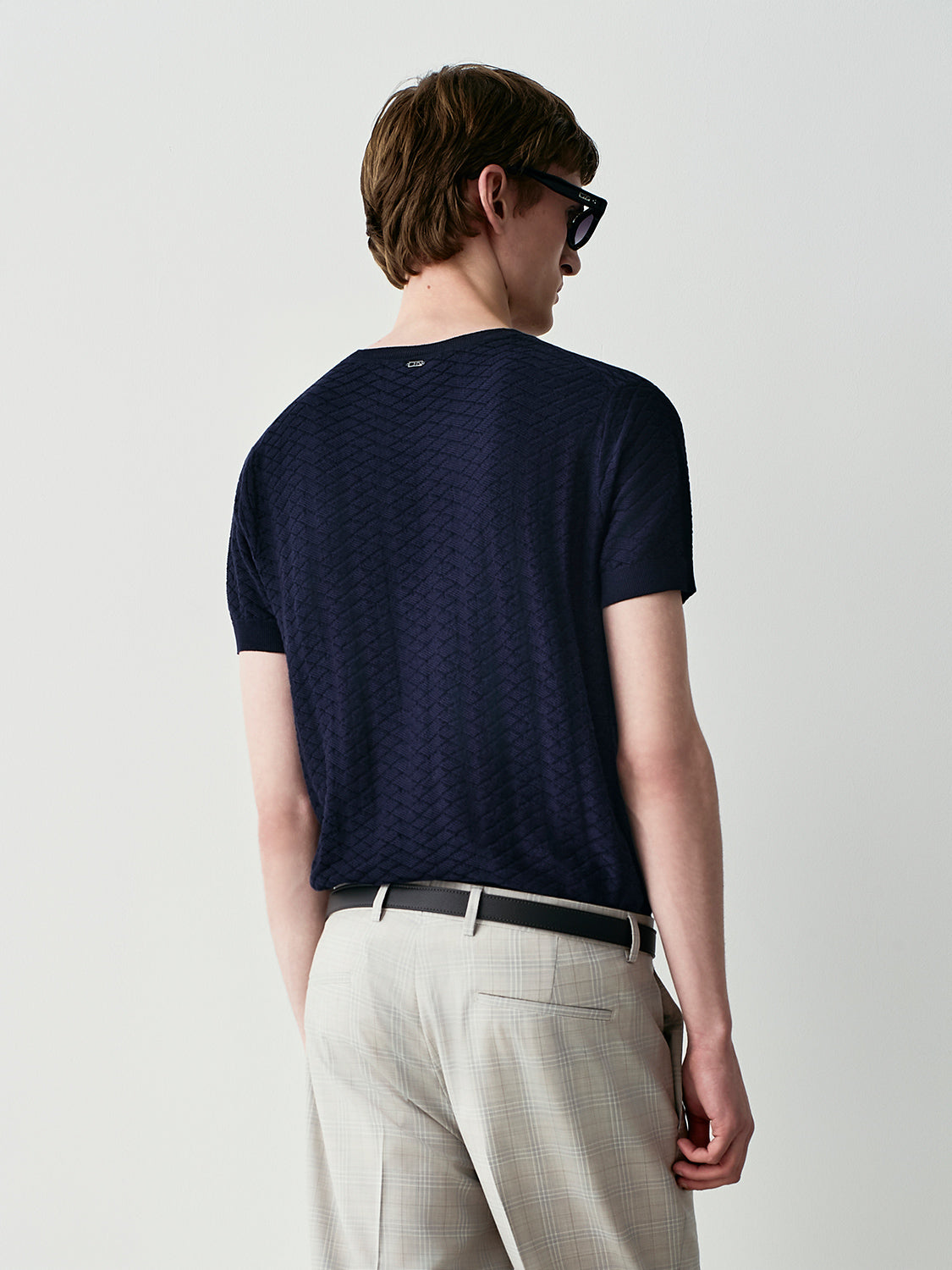 Textured cotton t-shirt
