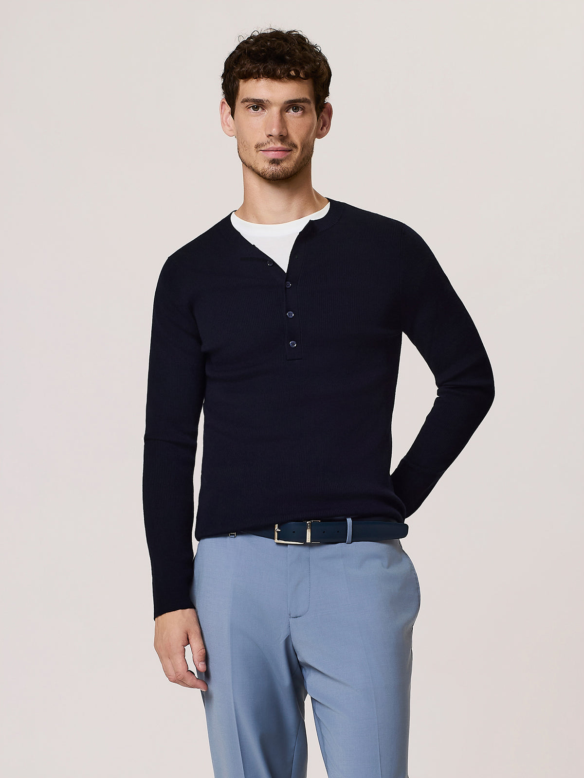 merino wool henley sweater