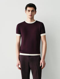 Knit t-shirt with contrasts