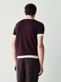 Knit t-shirt with contrasts