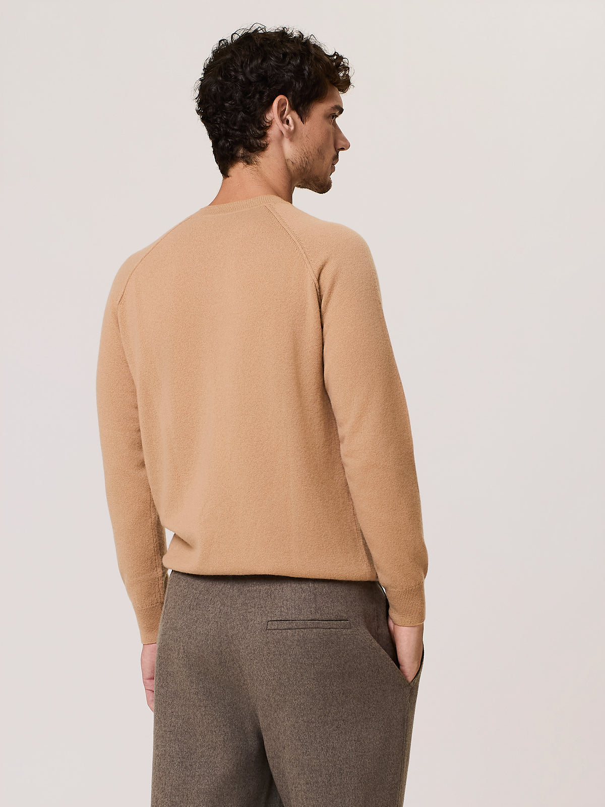 Wool and cashmere crew neck sweater