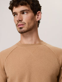 Wool and cashmere crew neck sweater