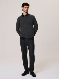 Wool and cashmere crew neck sweater