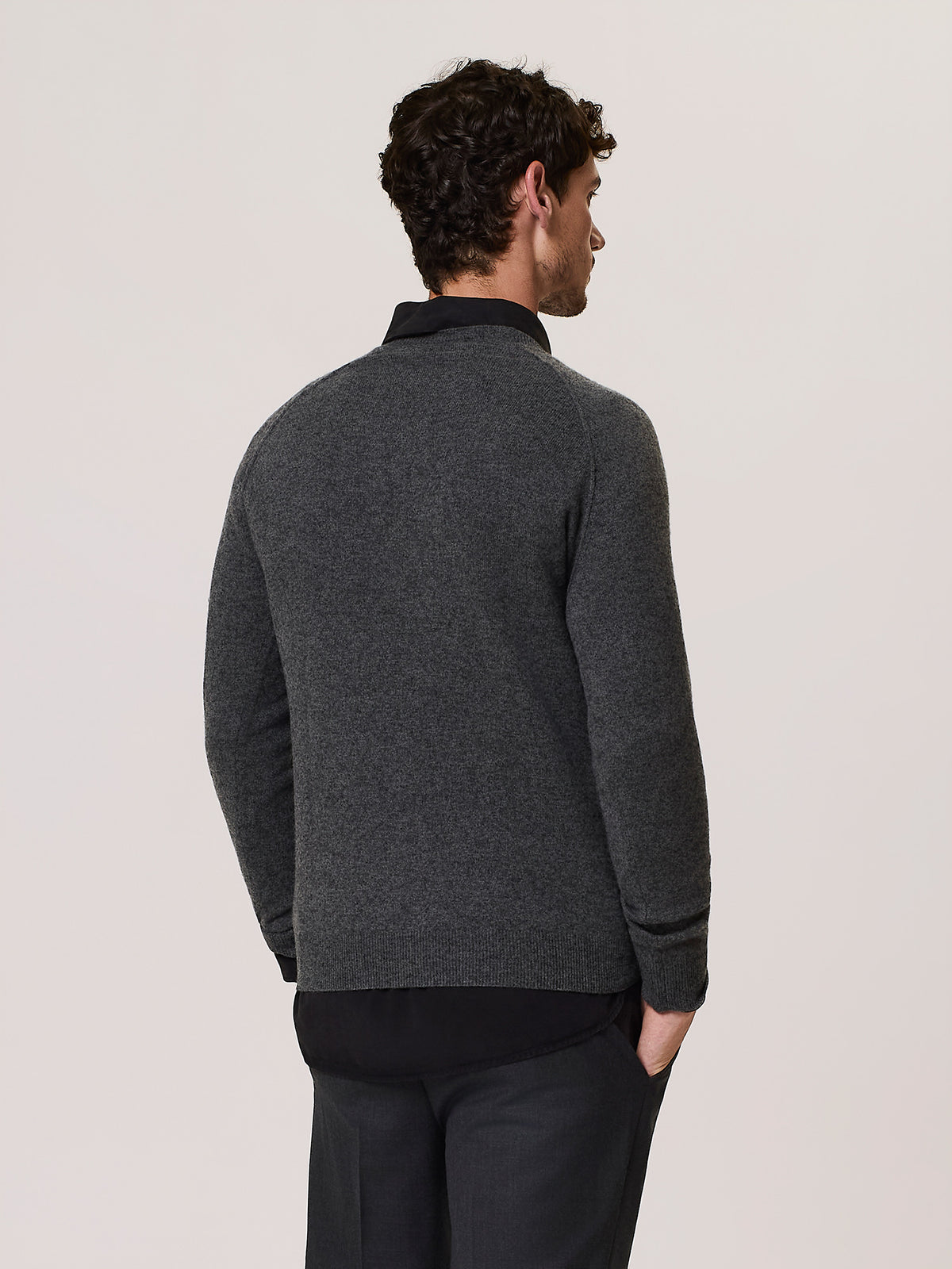 Wool and cashmere crew neck sweater