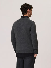 Wool and cashmere crew neck sweater