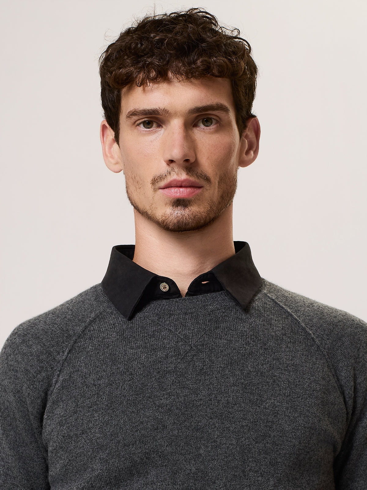 Wool and cashmere crew neck sweater