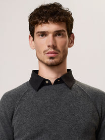 Wool and cashmere crew neck sweater