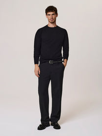 Wool and cashmere crew neck sweater