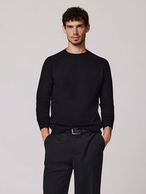 Wool and cashmere crew neck sweater